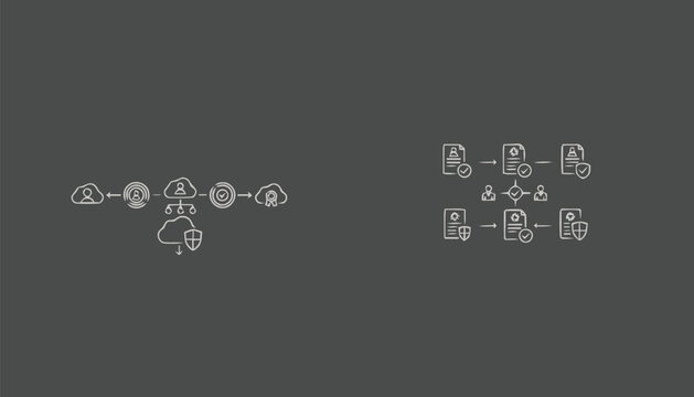 Conceptual Digital Diagram Depicting Data Flow and Information Processing.