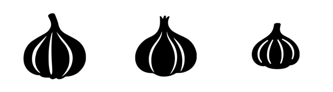 Silhouette of a Garlic Bulb, Detailed