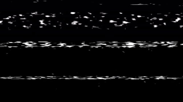 Vhs damage overlay with glitch, distortion, noise and tv screen error for cinematic editing