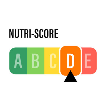 nutri score label D rating food icon