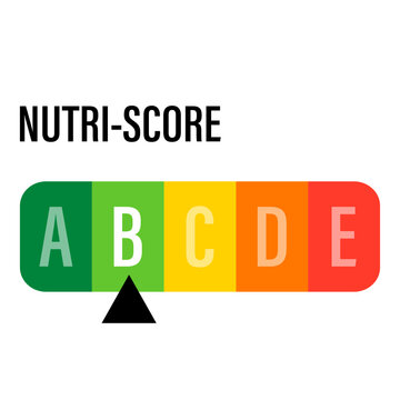 nutri score label B nutrition rating icon