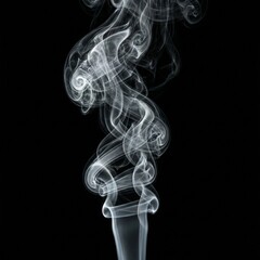 Obraz premium A mesmerizing swirl of white smoke against a dark background