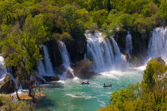 Kravica Falls is a large tuff waterfall on the Trebižat River in the karst region of Herzegovina, Bosnia and Herzegovina.
