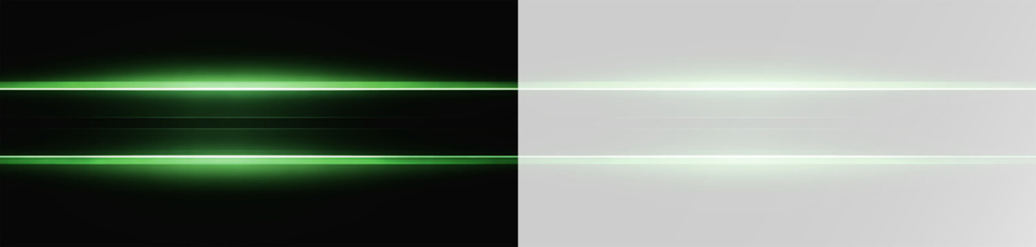 Green laser beams with split contrast background and sleek neon flow, overlay lines png