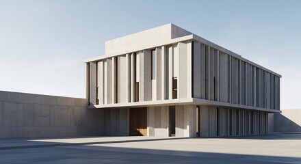 Fototapeta premium Modern Architectural Design - A Contemporary Building Structure.