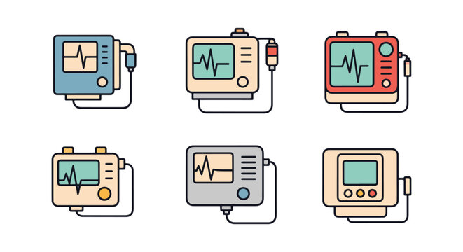 Holter Monitor Line art vector creative abstract pattern