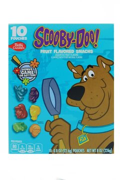 Scooby-Doo fruit snacks isolated on white