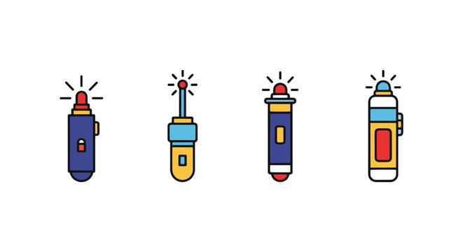 Laser Pointer Line art vector simple colorful shapes