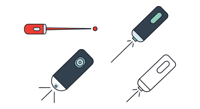 Laser Pointer Line art vector clean abstract design