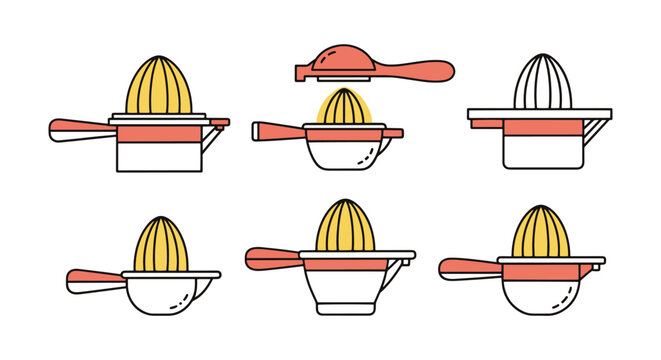 Lemon Squeezer Line art vector clean decorative abstract