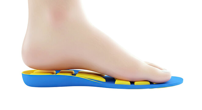 3D Render of Foot with Orthotic Insole