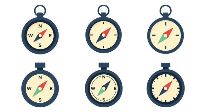 Magnetic Compass Line art abstract modern pattern illustration