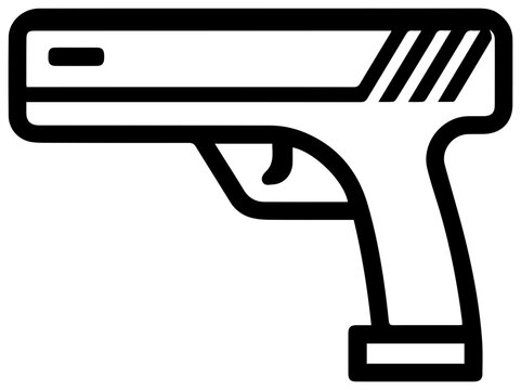 Minimalist black outline icon representing a handheld barcode scanner a modern tool for retail logistics and inventory management symbolizing data capture and efficient