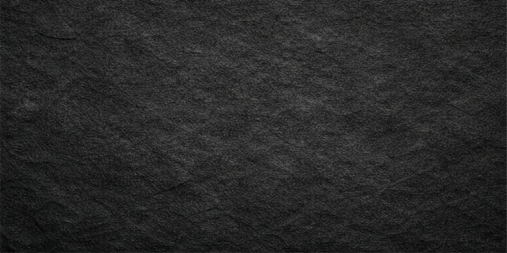 A dark macro texture of rough black leather and textile fabric material creates a blank grunge pattern backdrop for a sleek grey wallpaper design