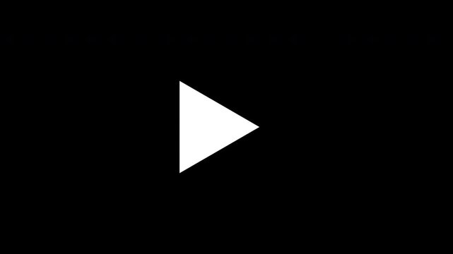 Minimalist Stop To Play Start Button In Transition Animation For Video Players And Multimedia White On Black Background