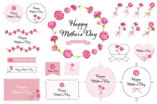 Mother&rsquo;s Day Carnation Floral Frame Set / 母の日カーネーションフレームセット