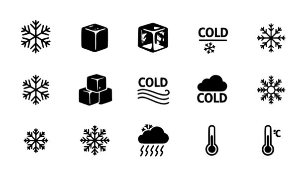Air conditioner flat vector cooling appliance AC set