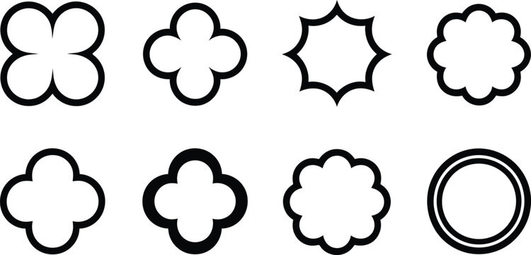 Minimal Flat Vector Shape Icon set