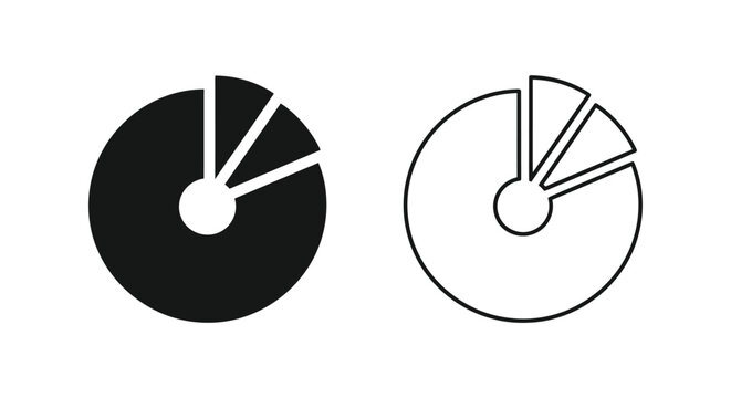 Modern Gauge Design: Minimalist Speedometer & Tachometer Icons Vector