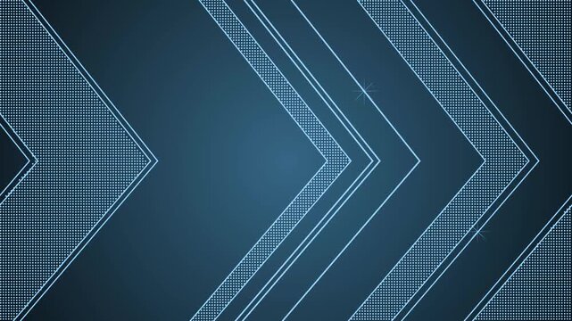 Chevron geometric shape background animation, Abstract geometric chevron pattern with dotted textures and thin glowing lines
