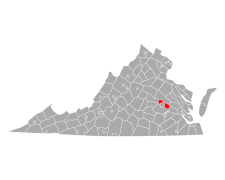 Karte von Henrico in Virginia