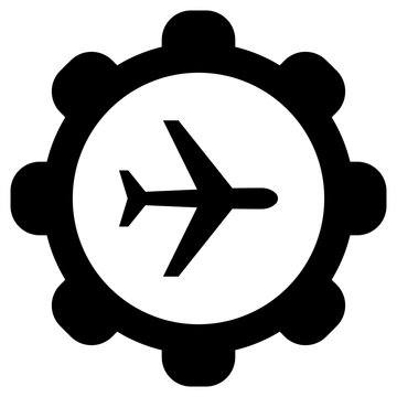 Flugzeug und Zahnrad