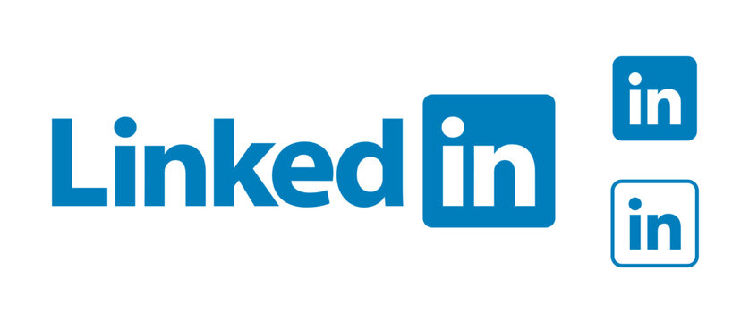 linkedin logo icons set. linkedin logo transparent png. linkedin icon vector.