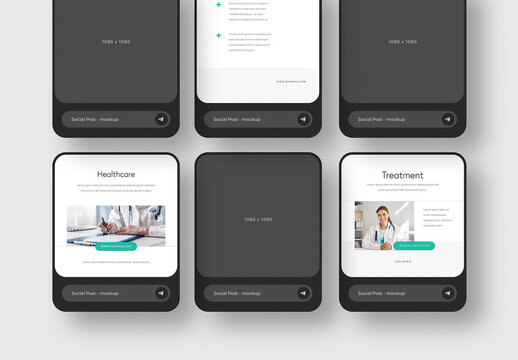 UI Style Social Media Mockup Set