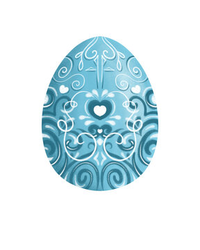 Hand dran easter egg illustration