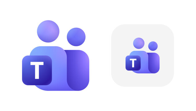 High resolution Microsoft Teams logo icon transparent png. Microsoft team vector logotype