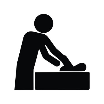 Illustration of a person changing a baby on a changing table