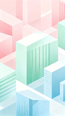 Fototapeta premium Abstract geometric shapes in pastel colors
