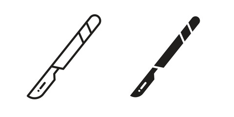 Obraz premium Scalpel icon vector, Symbol, logo illustrations