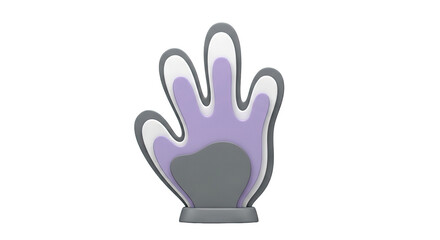 Obraz premium Stylized layered hand shape sculpture