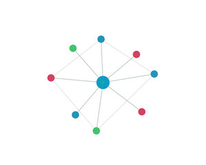 Obraz premium Network graph illustrating connections. Isolated transparent PNG big data business overlay.