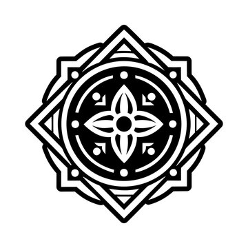 Sacred symbol icon in solid style