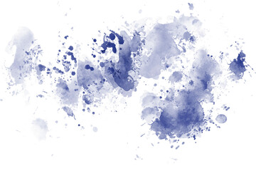 Obraz premium Blue Watercolor Splash Abstract Texture Isolated on Transparent Background 