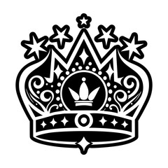 A solid style icon of celestial crown © creativestall