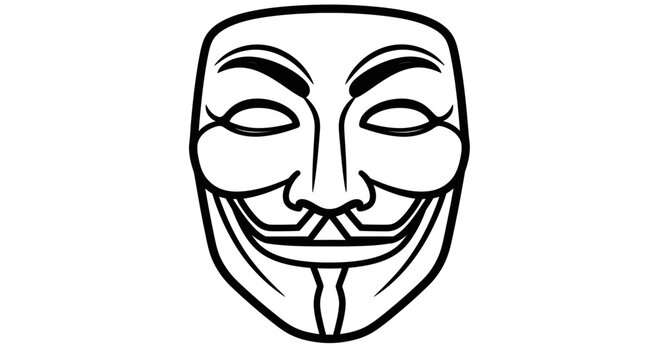 Guy Fawkes Anonymous Mask Face.