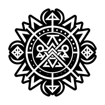 Mystic rune icon in glyph style