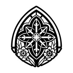 Fototapeta premium A solid style icon of stained glass