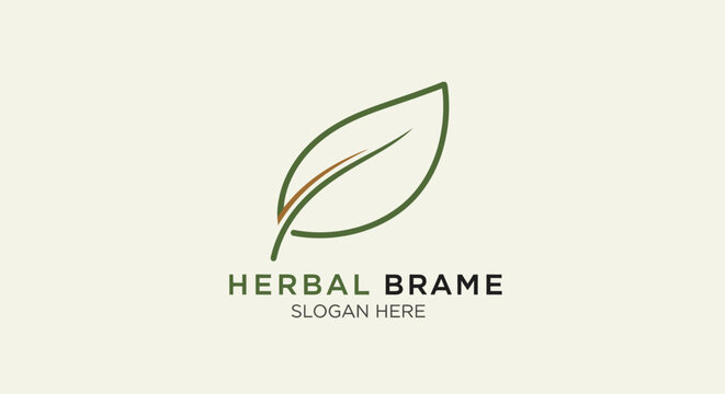 Leaf Herbal Brame Logo Design.