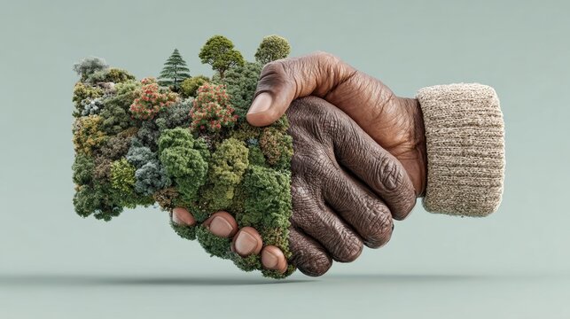 Hands across the globe: volunteering for environment and climate justice. Commercial image. Impactful initiative: harnessing collective energy to combat pollution together. Premium quality.