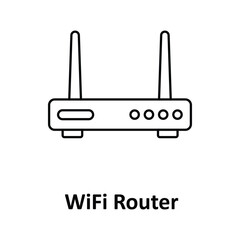 Obraz premium WiFi Router Vector icon which can easily modify or edit
