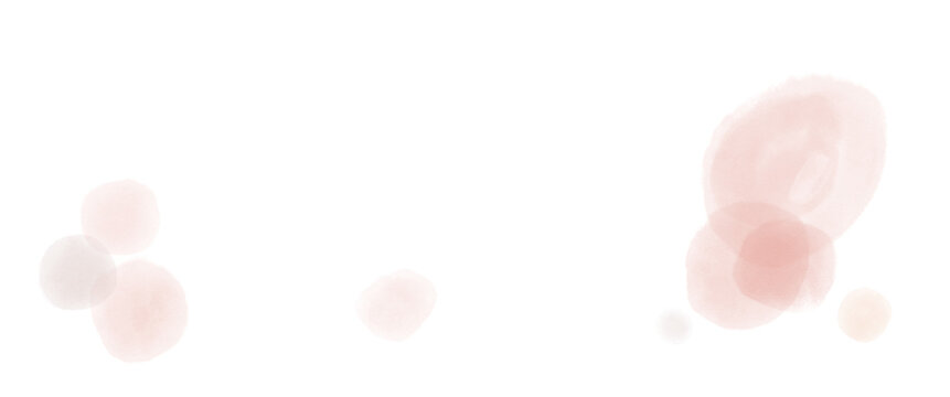 ピンクの水玉の水彩にじむふんわりあしらいラインのバナーテクスチャ素材