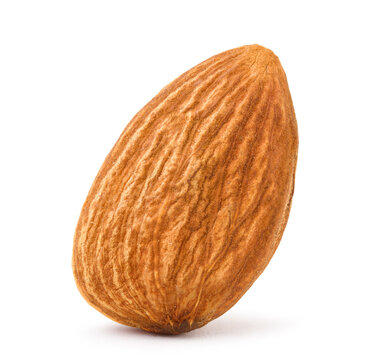 Close-up Almond nut isolated on white.