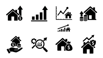 Real Estate Investment and Property Growth Icons
