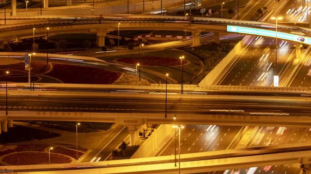 dubai street scene from a unique high vantage point