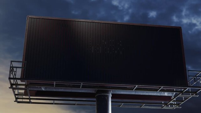 Billboard sale ending shutters closing concept