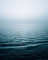 Fototapeta premium Fog over dark water minimal atmosphere mystery concept background copy space